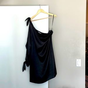 NWT Rebecca Minkoff off-the-shoulder satin dress